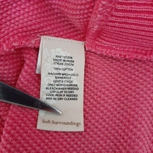 SOFT SURROUNDINGS Darby Soft Waffle Knit Thermal Top Sz S - Picture 9 of 9